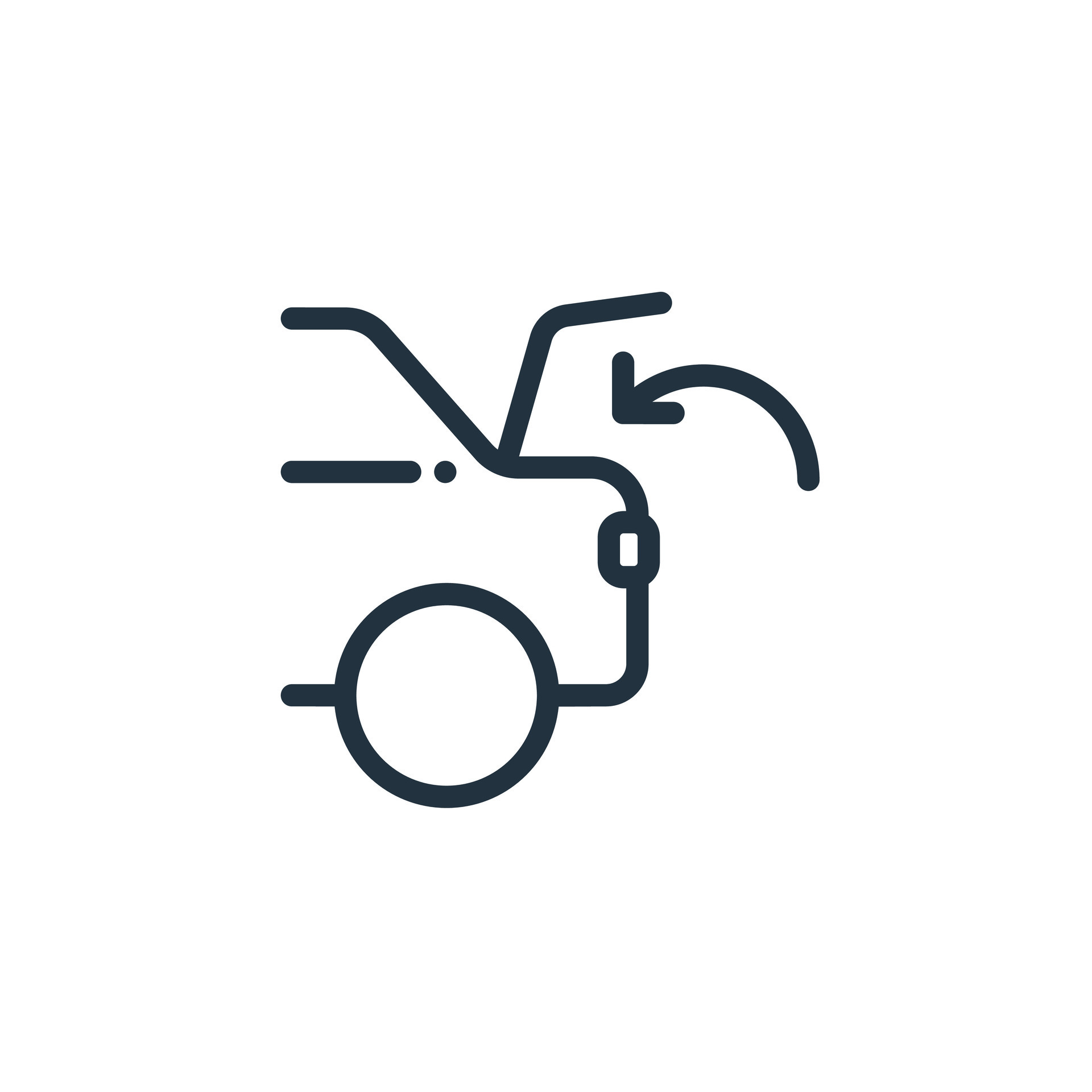 Opened car trunk icon isolated on white background. Open trunk car vector symbol for web and