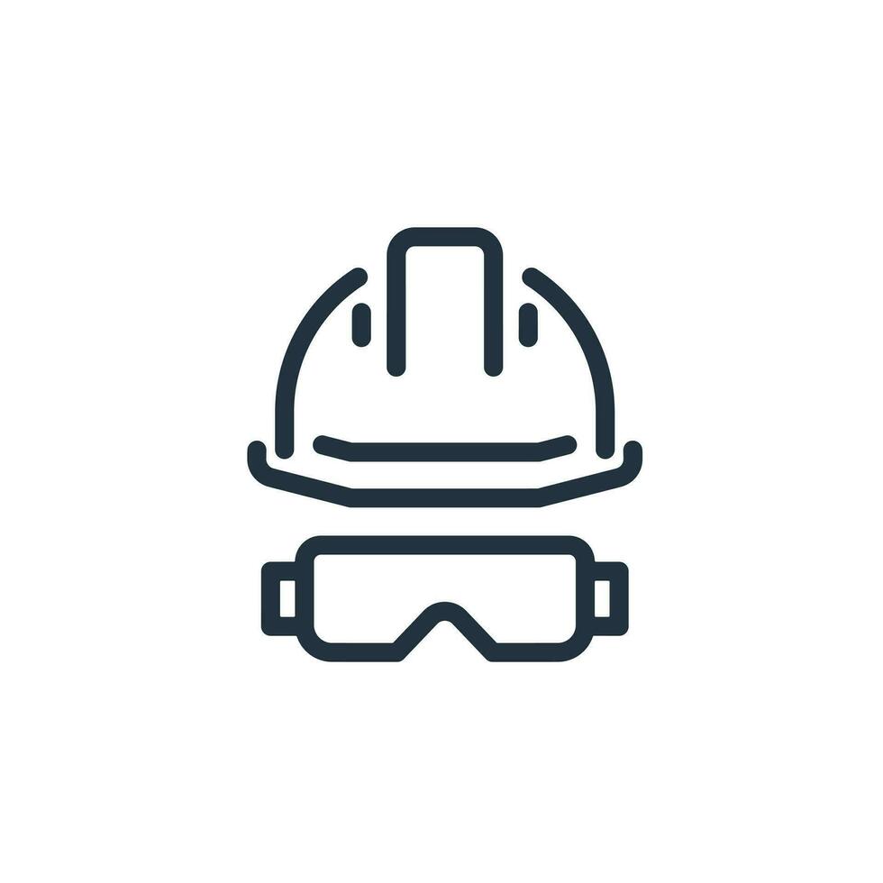 Worker helmet icon isolated on white background. Worker helmet vector symbol, safety for web and mobile design.