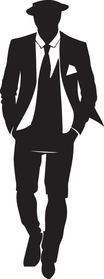 Stylish man vector silhouette illustration