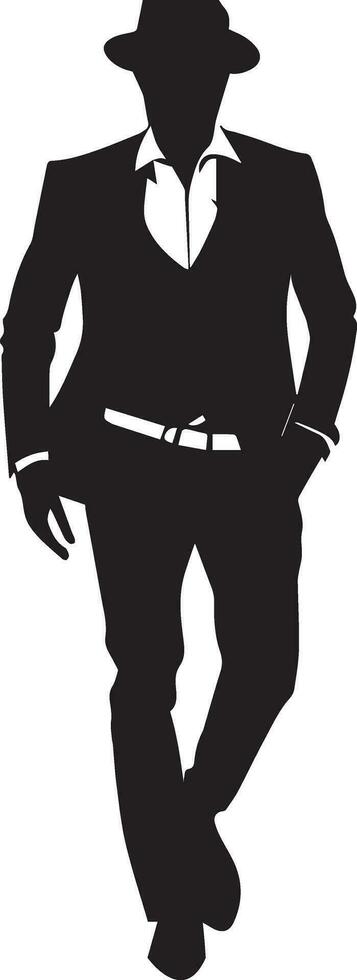 Stylish man vector silhouette illustration