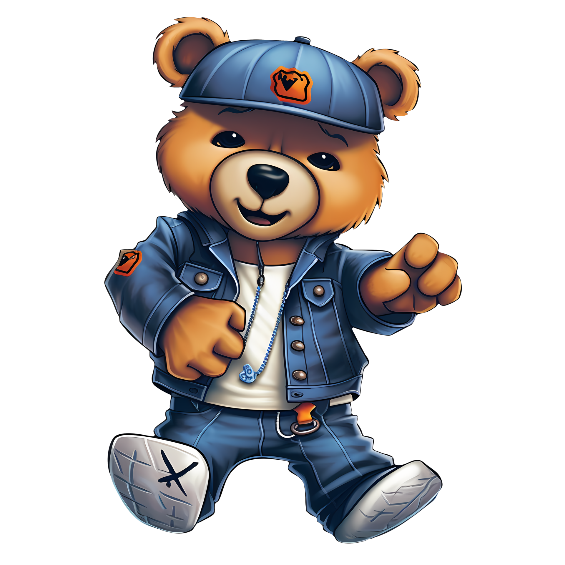 Cute Teddy Bear Rapper Clipart Illustration AI Generative 27687673 PNG