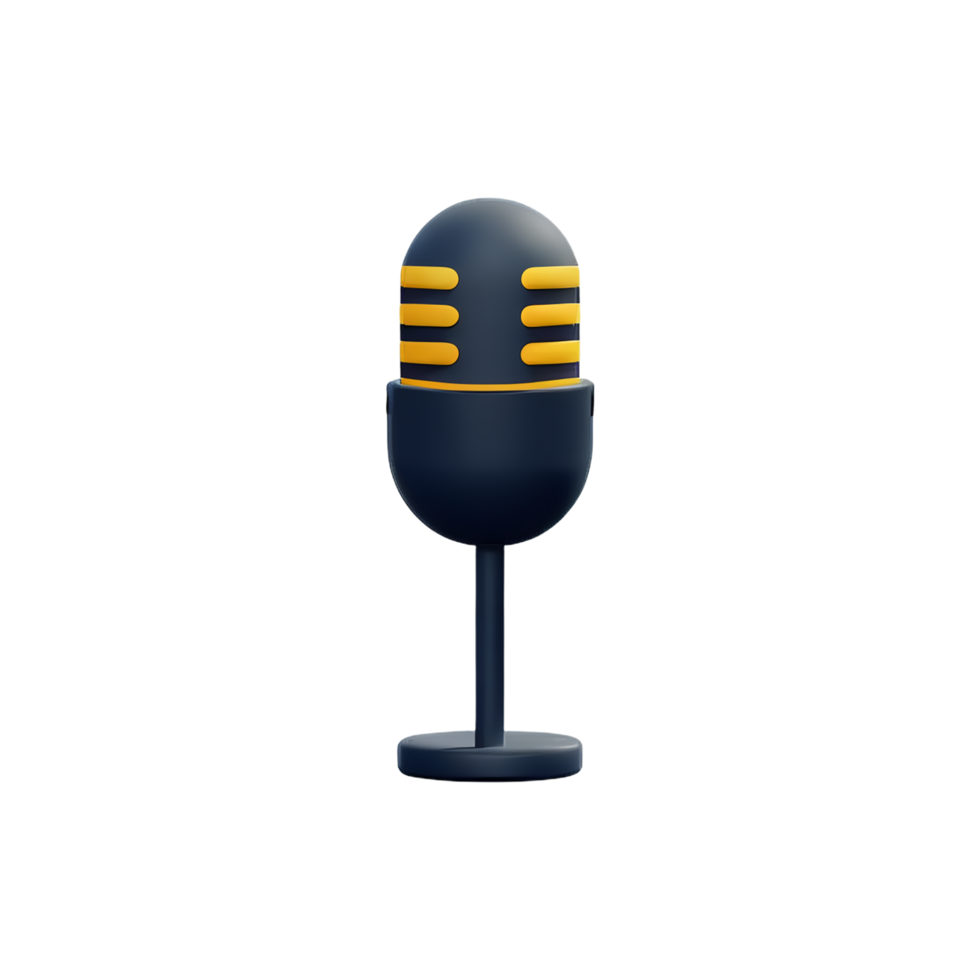 une microphone icône sur une transparent Contexte png