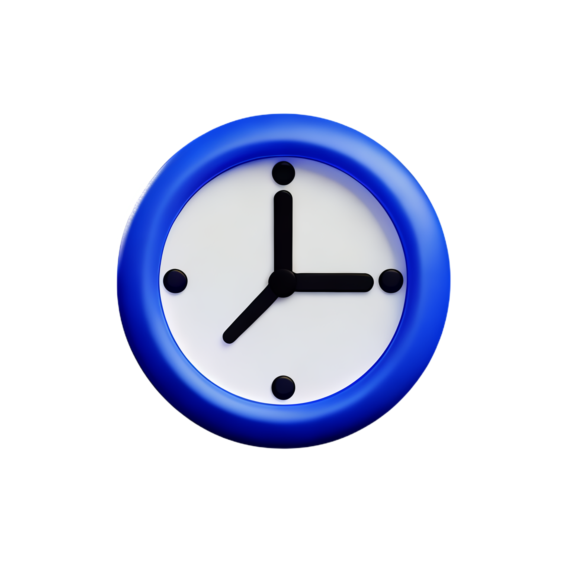 blue clock icon on transparent background 27687897 PNG