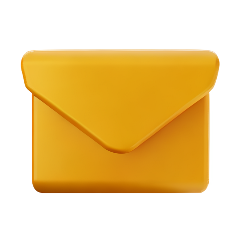 an orange envelope icon on a transparent background png