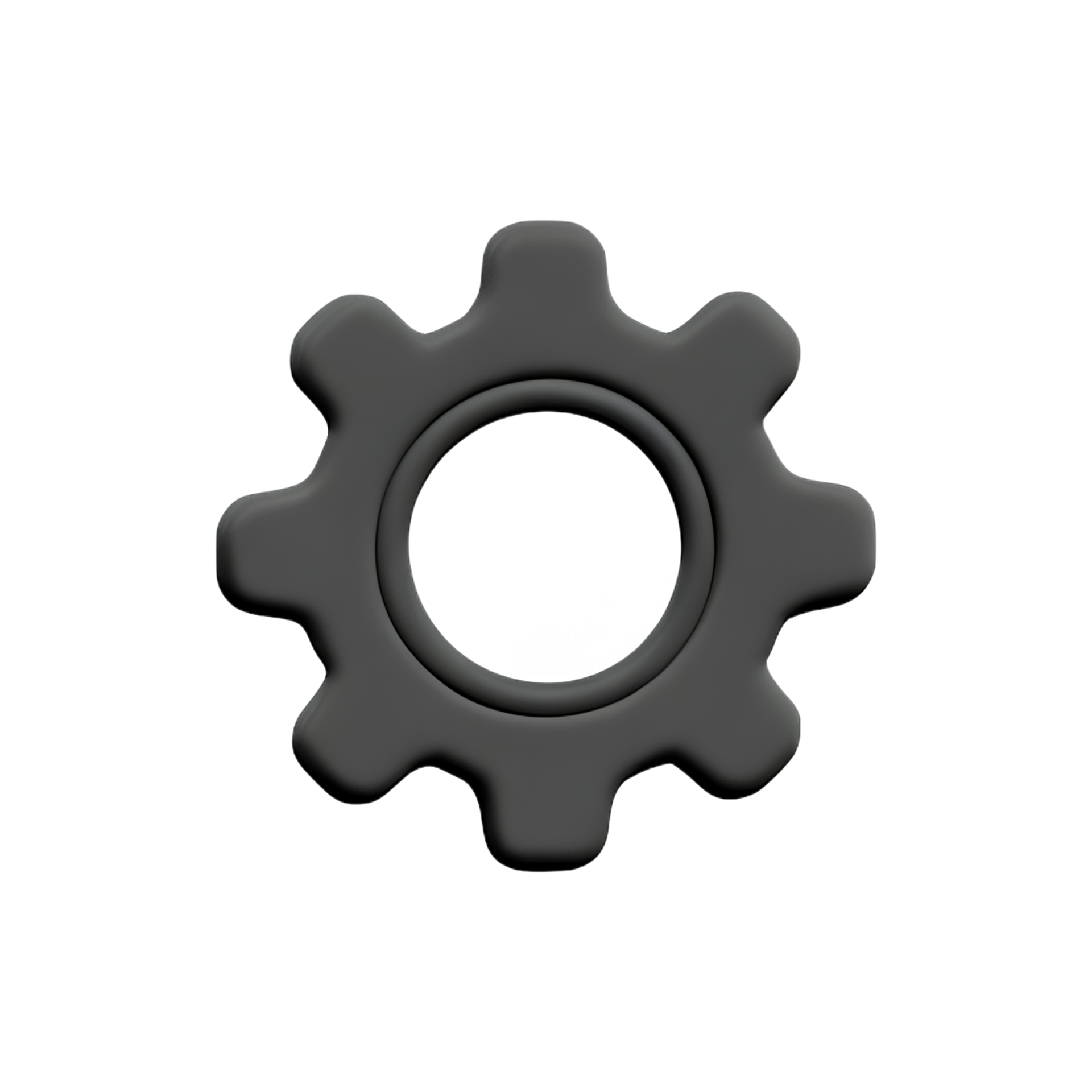 a black gear wheel on a transparent background 27687969 PNG