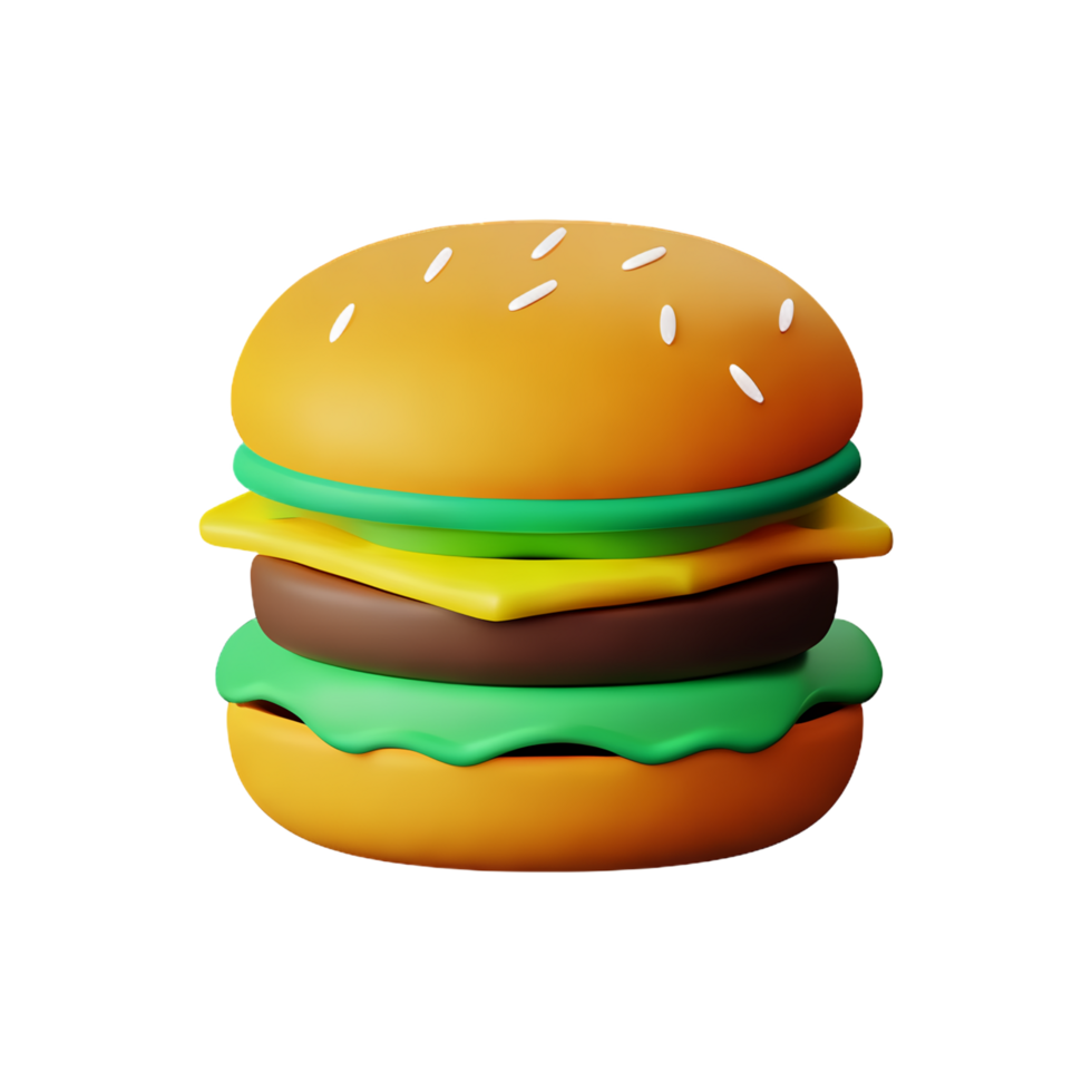 3d Burger Symbol png