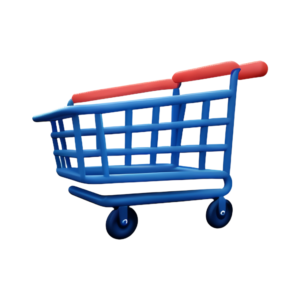3d shopping cart icon png