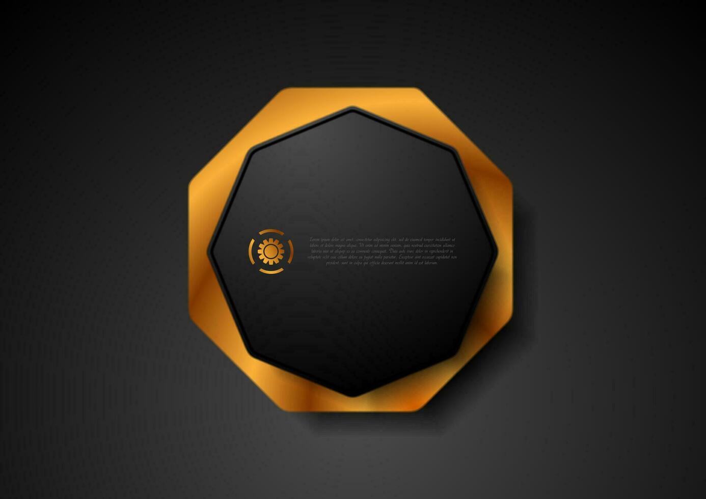 Abstract tech corporate octagon sticker label background vector