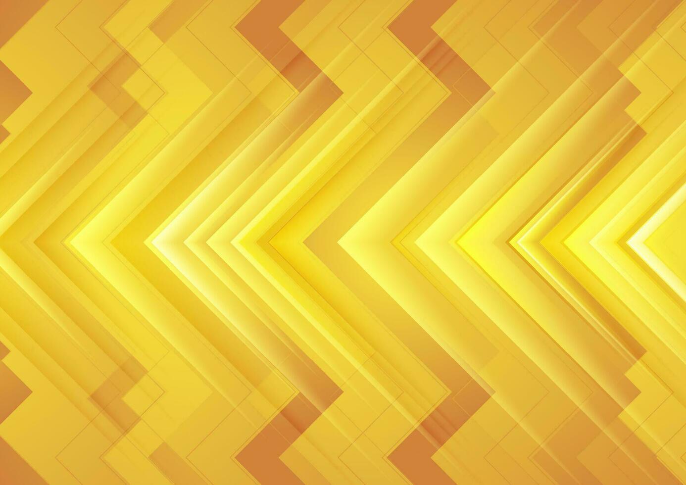 Abstract orange glossy arrows geometric tech background vector