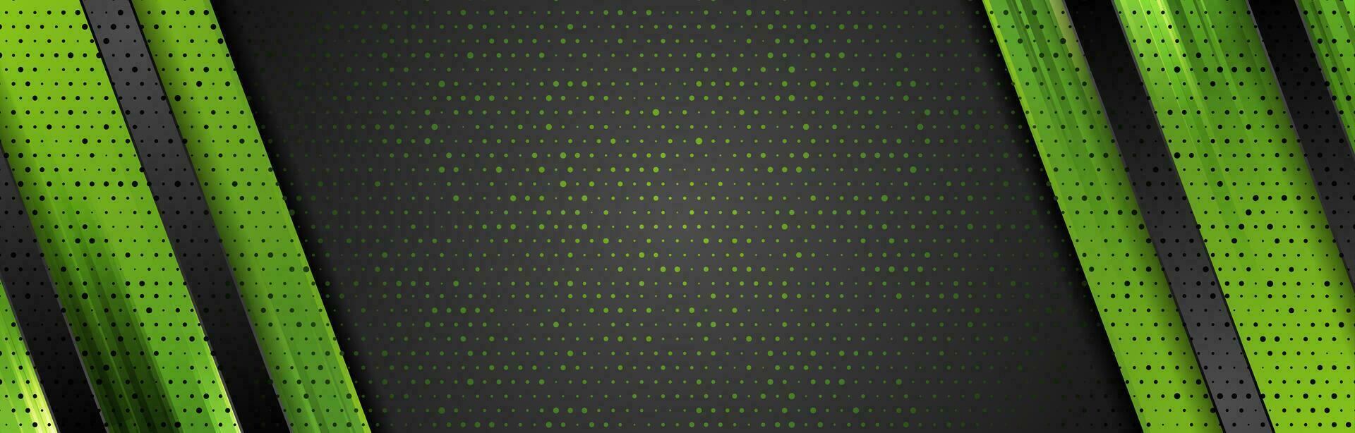 Black and green abstract corporate background vector