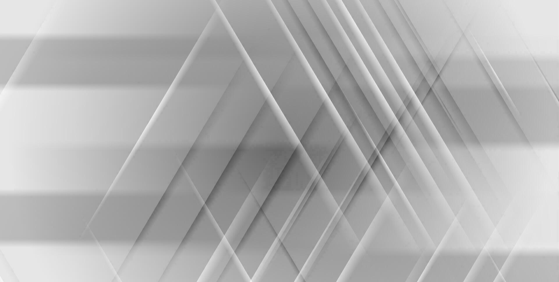 Grey smooth and glossy lines abstract geometric background vector