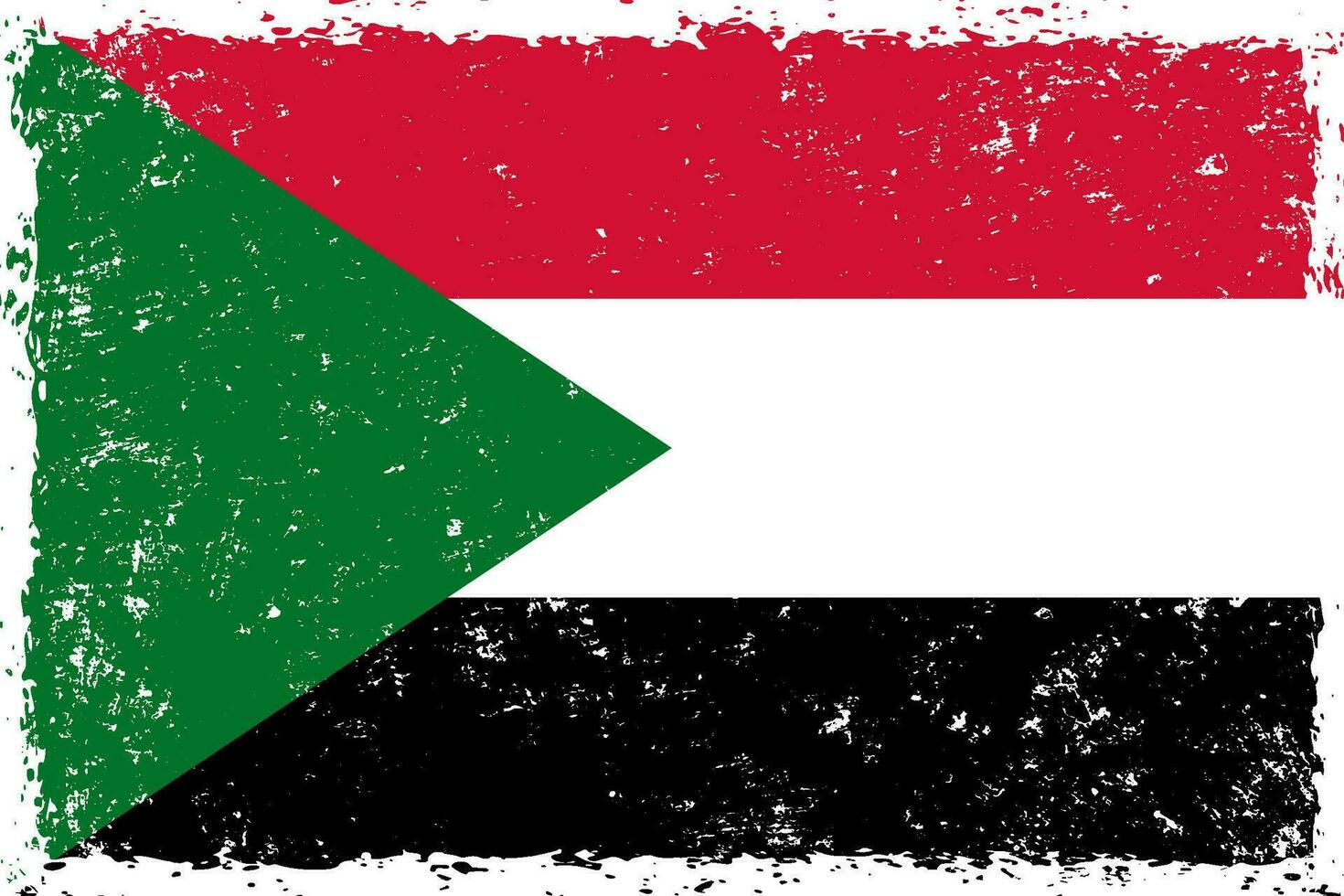 Sudán bandera en grunge afligido estilo vector