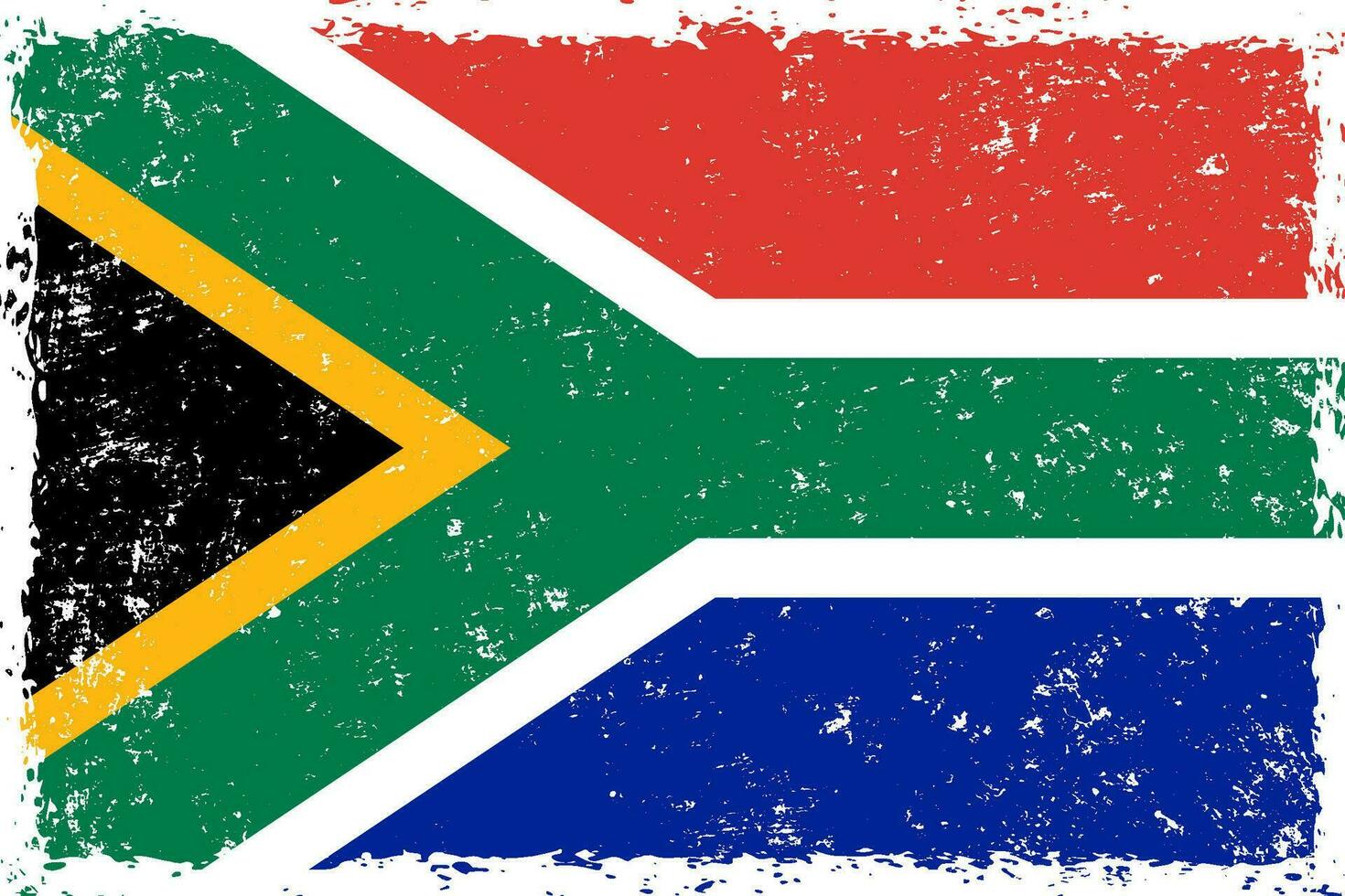 South africa flag in grunge distressed style vector