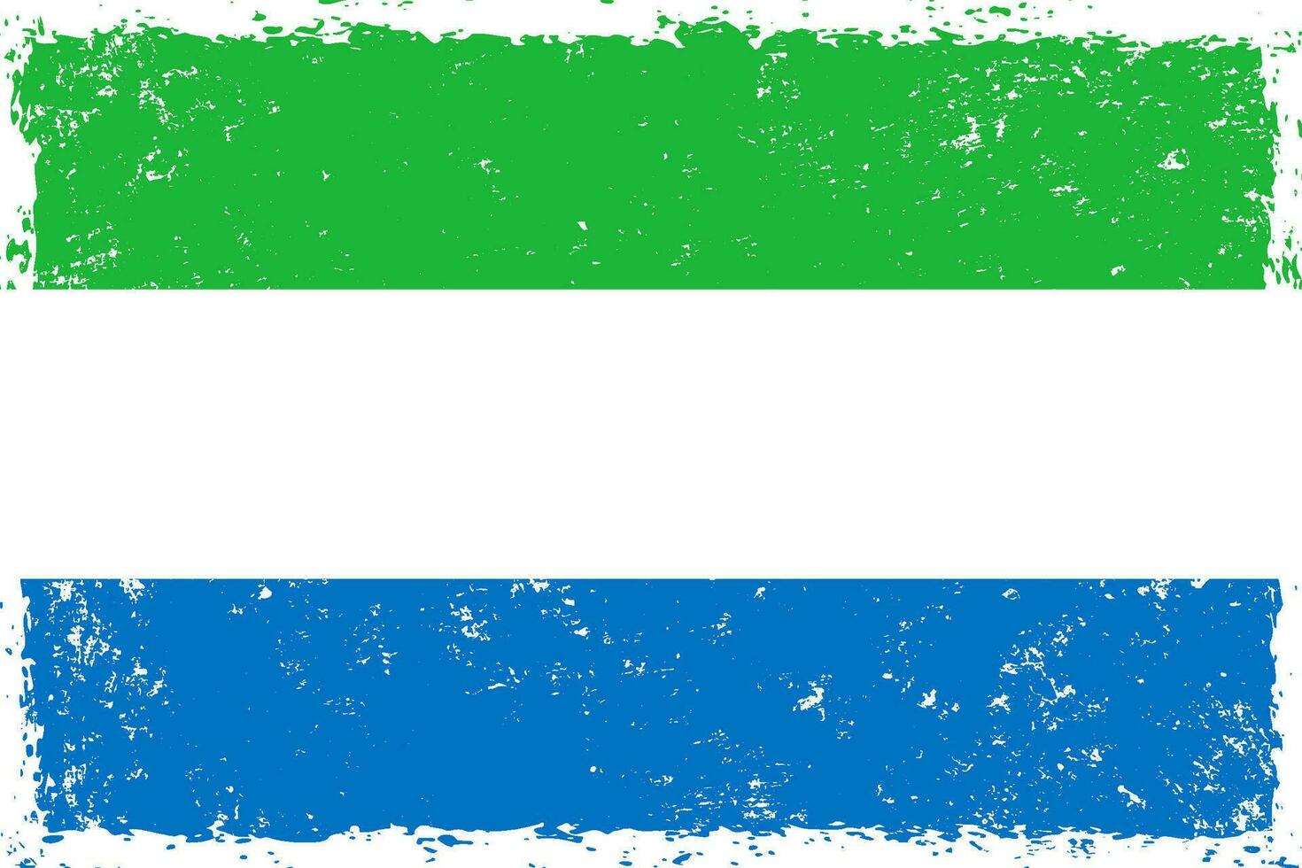 Sierra leone flag in grunge distressed style vector