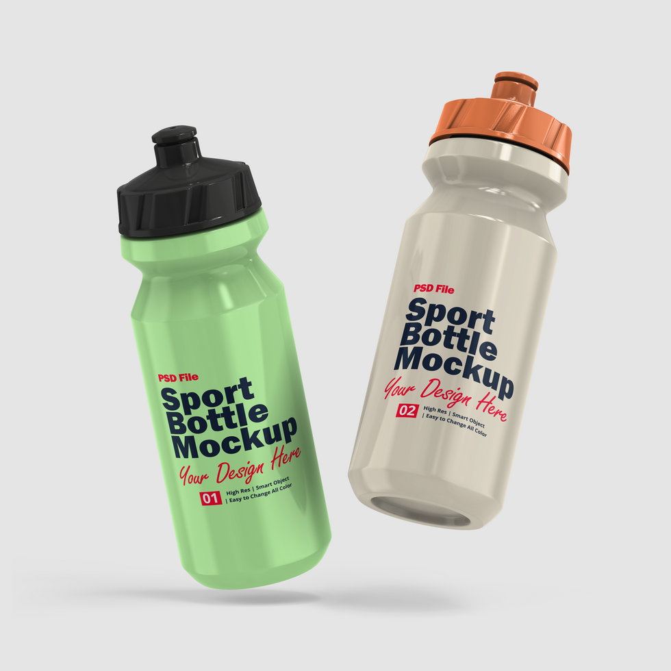 zwei Sport Flasche Attrappe, Lehrmodell, Simulation psd