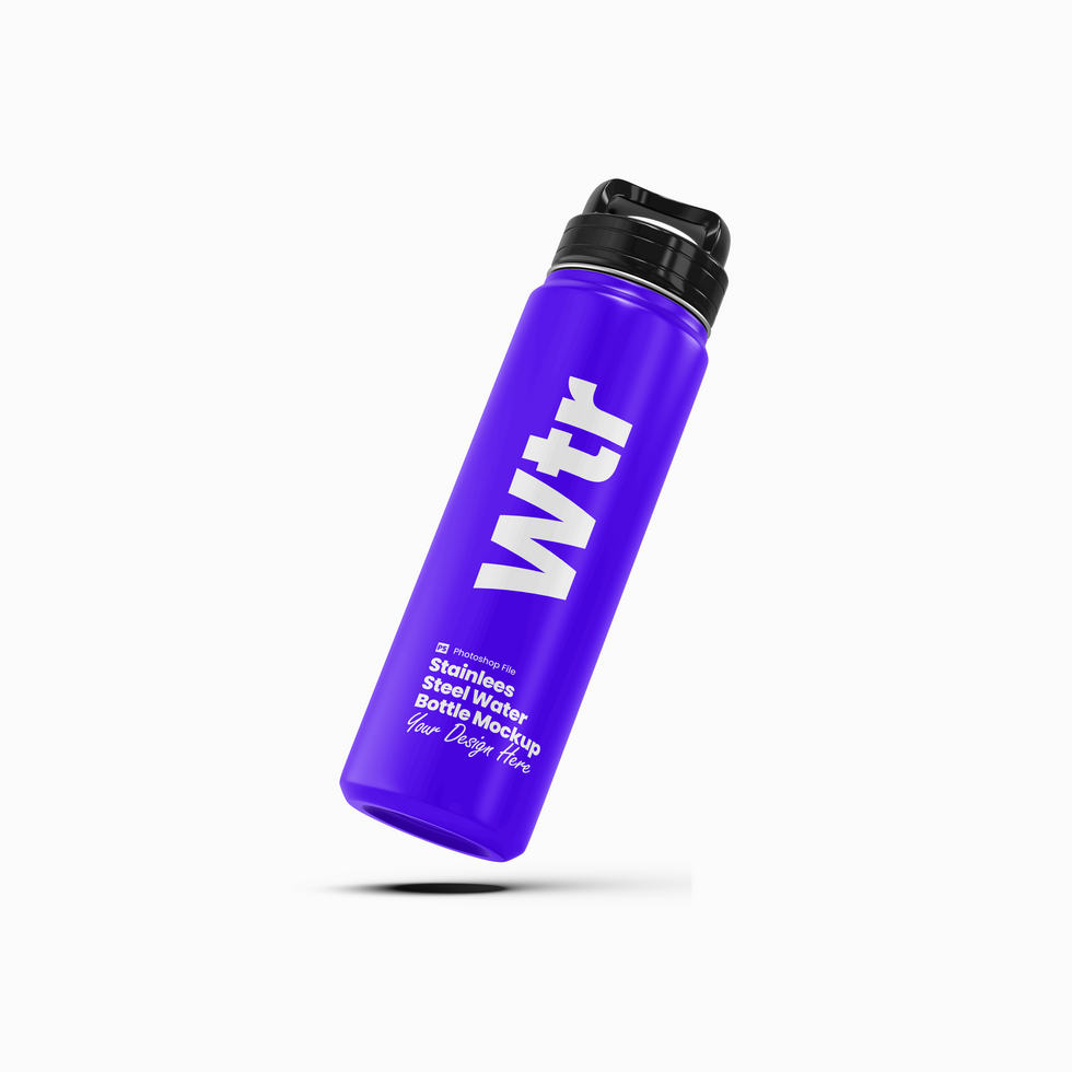 Mini Thermos Bottle Mockup psd