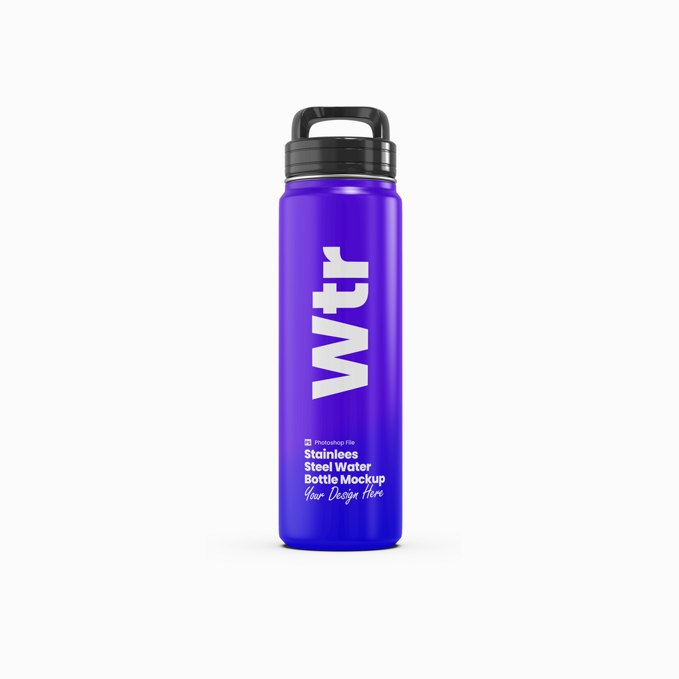 Mini Thermos Bottle Mockup psd