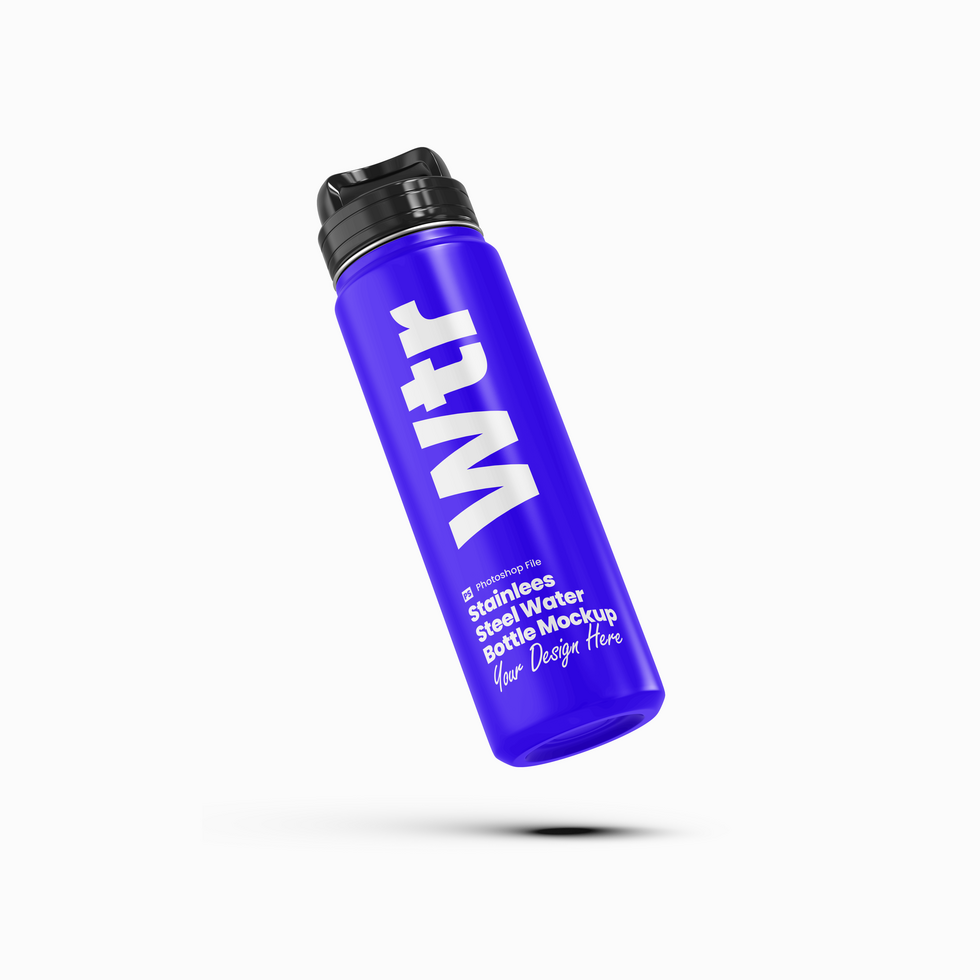 Mini Thermos Bottle Mockup psd