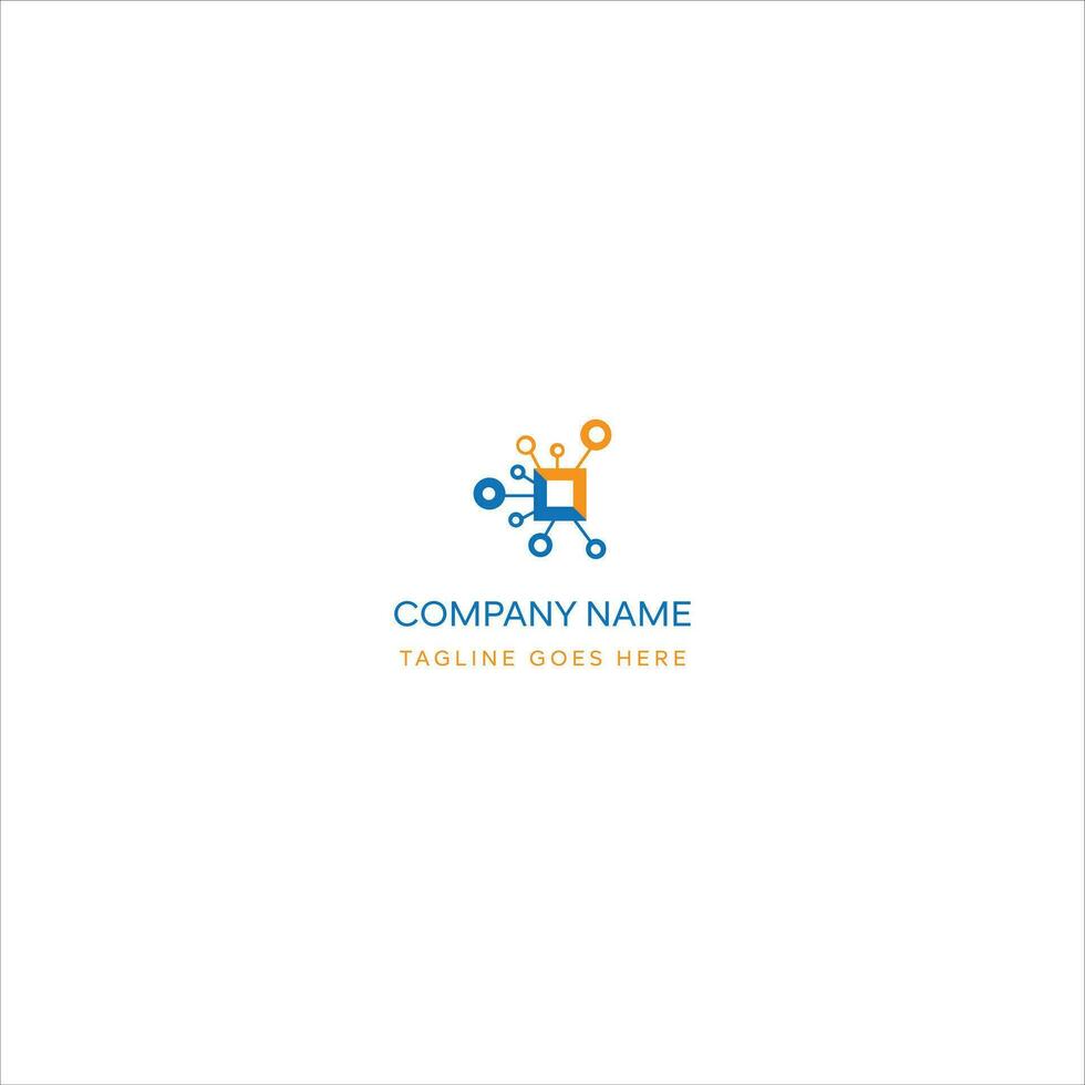 Technology logo template vector illustration
