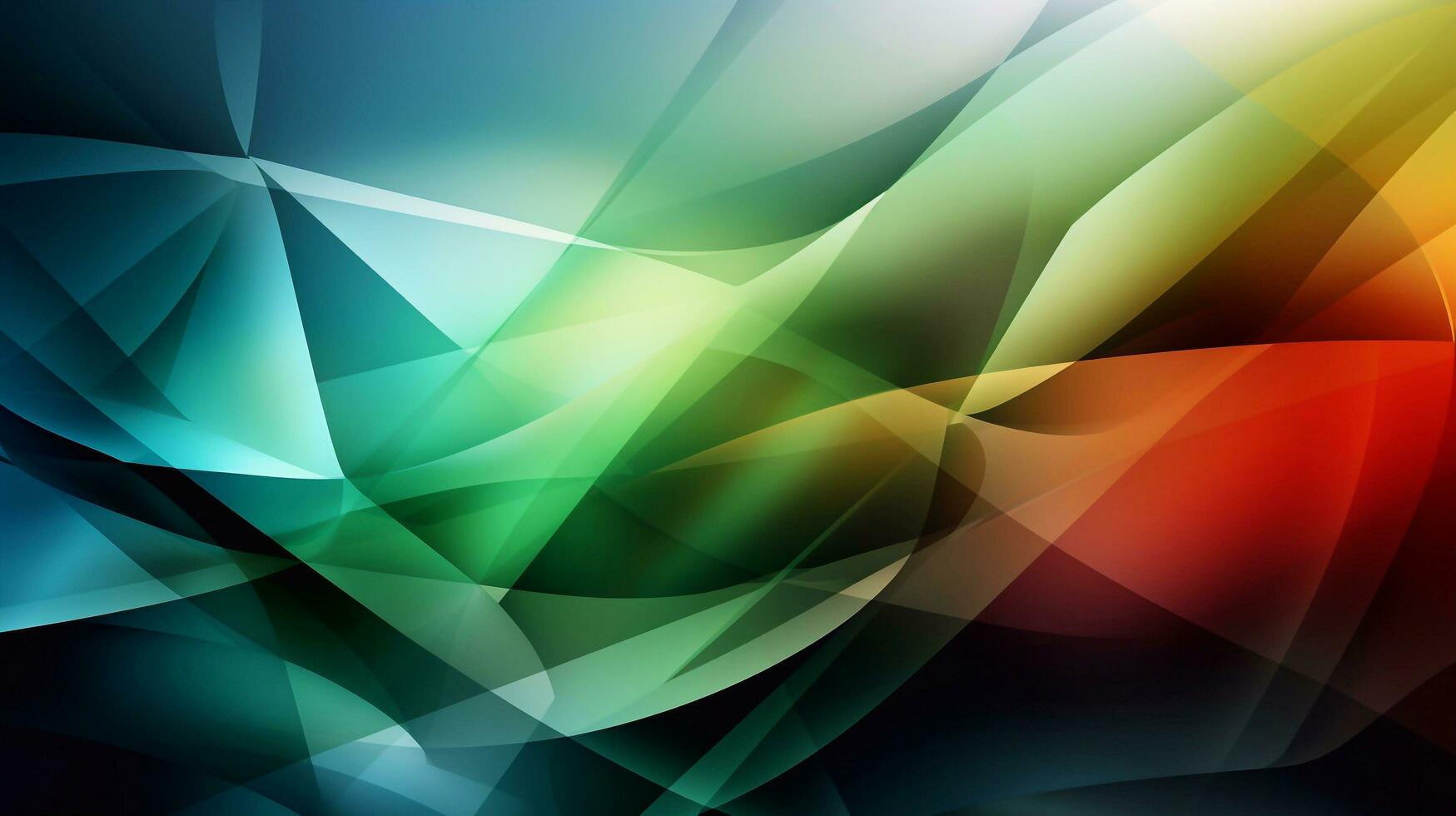 Ethereal Fusion of green, red and white blue Colors Abstract Background Artistry Generative AI photo