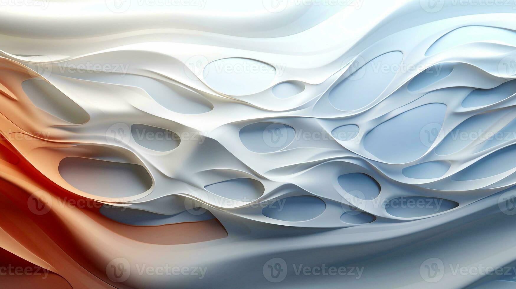 Delicate Tonal Harmony White and Light Grey Abstract Expression Generative AI photo