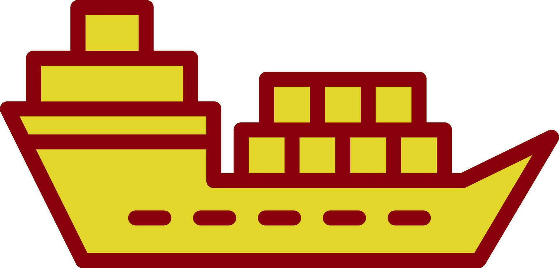 Cargo Ship Vector Icon Design