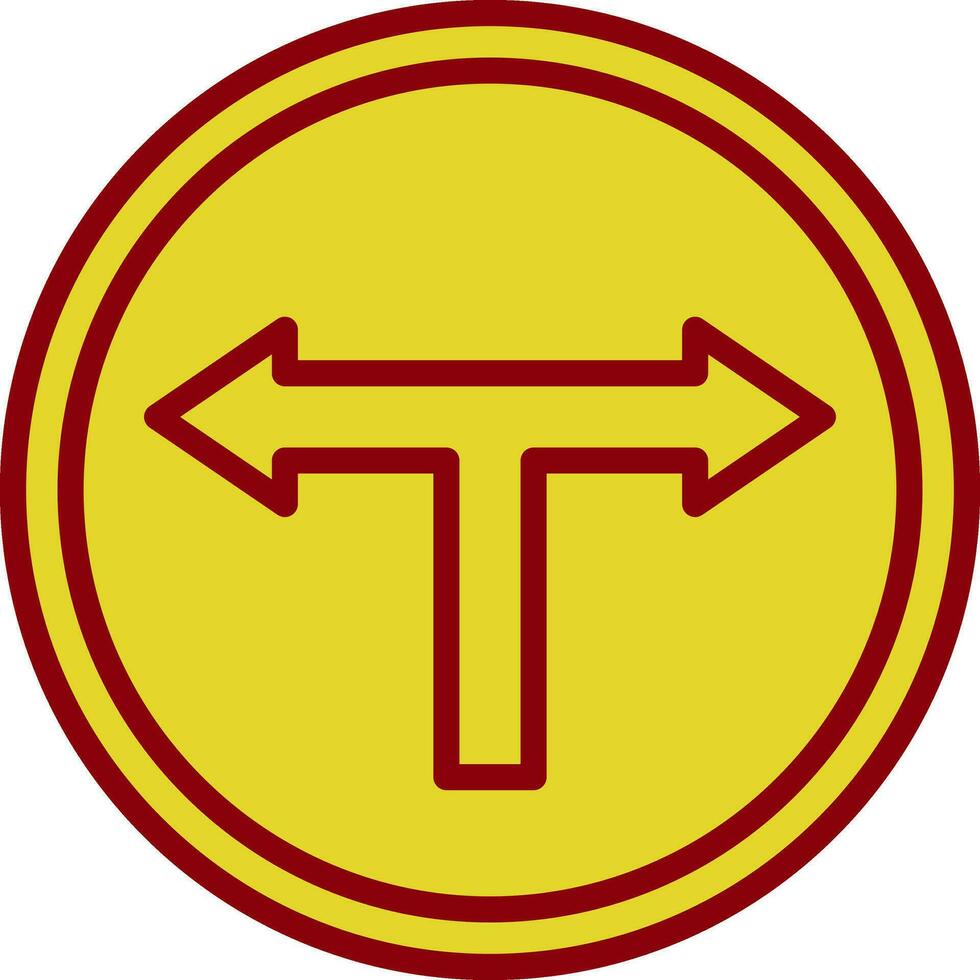 T Junction Vector Icon Design