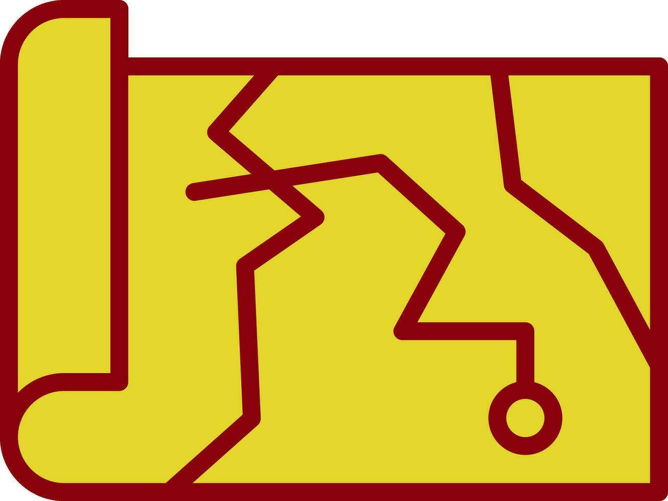 Treasure Map Vector Icon Design