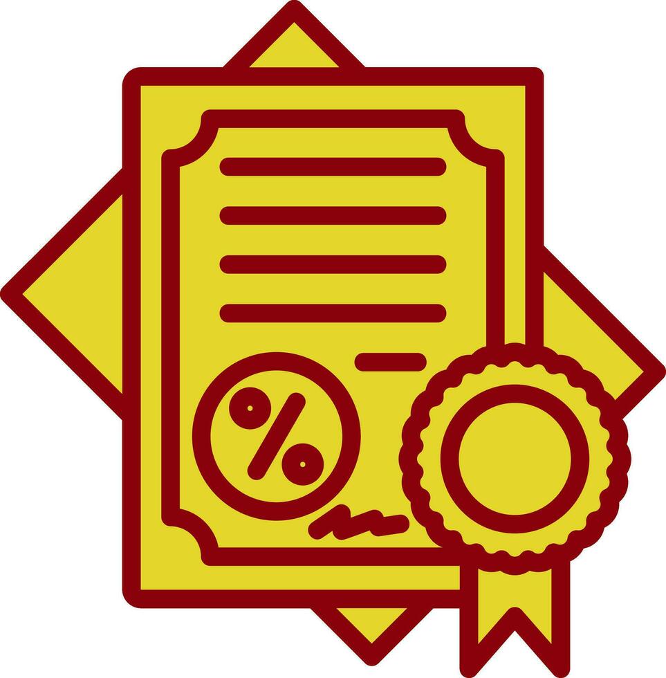 diseño de icono de vector de certificado