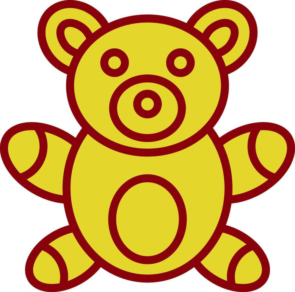 diseño de icono de vector de oso de peluche