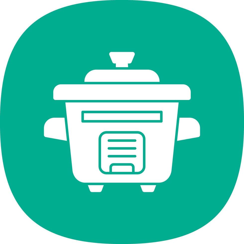 Rice Cooker Vector Icon Design