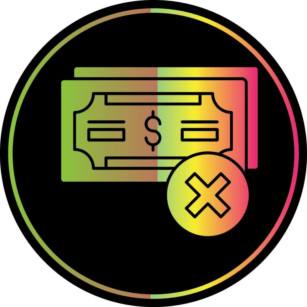 No Money Vector Icon Design