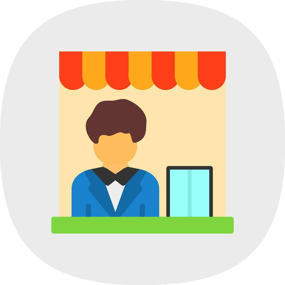 Shop Manager Vector Icon Design