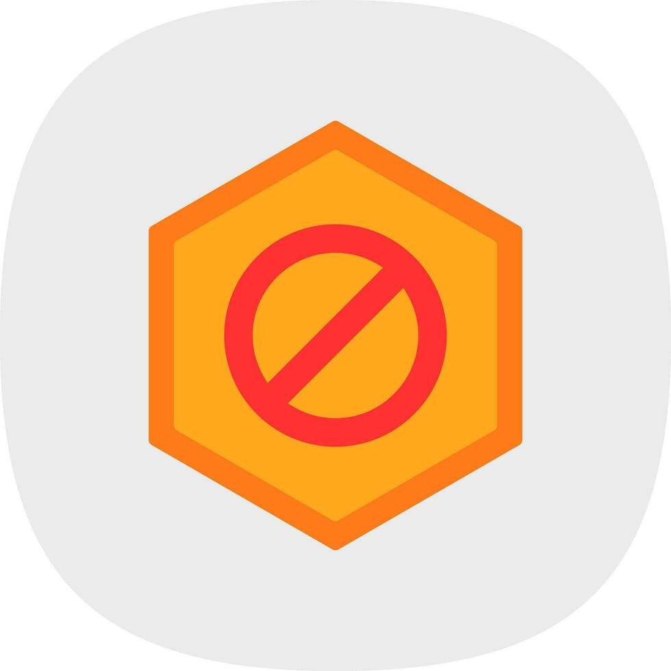 Wrong Way Vector Icon Design