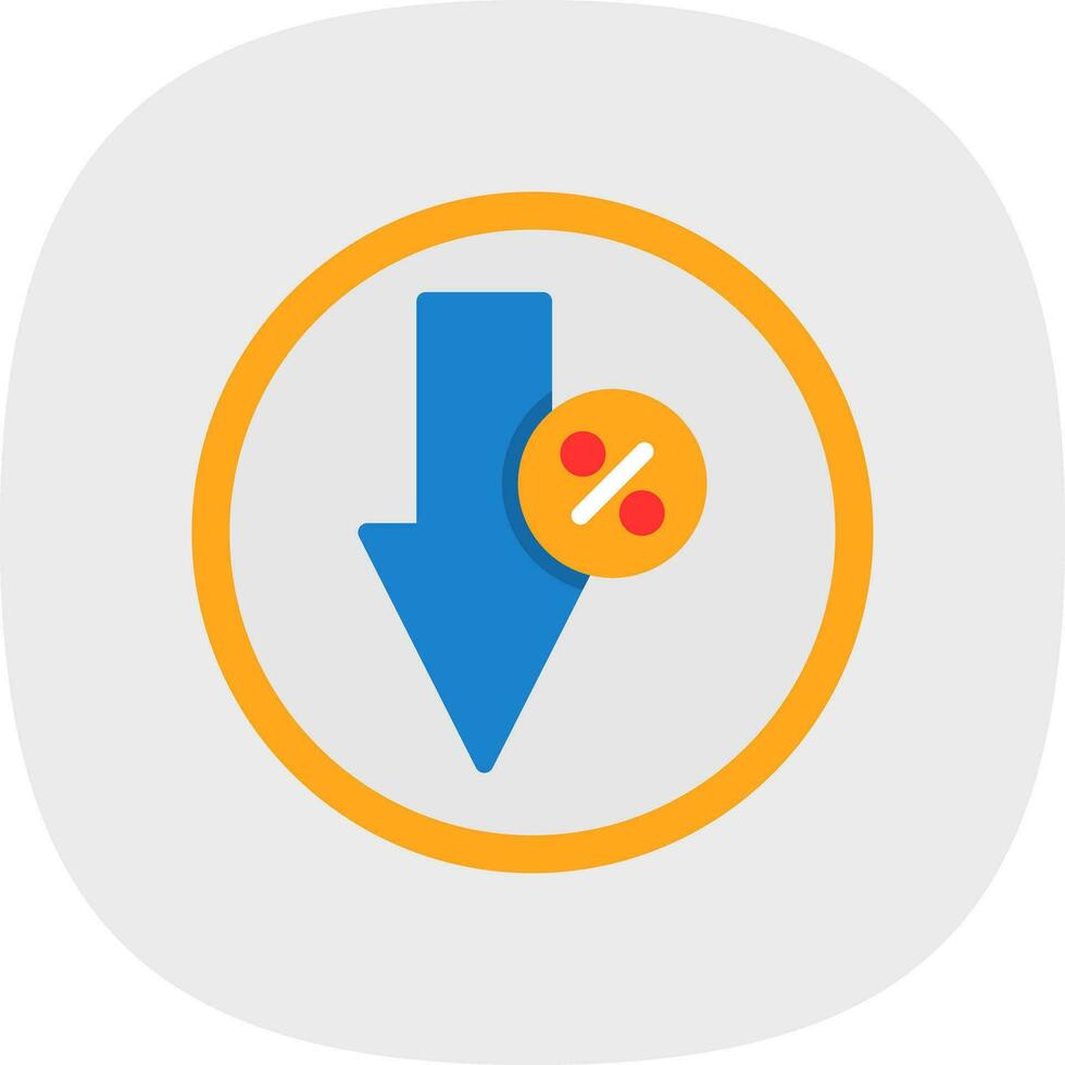 Down Vector Icon Design