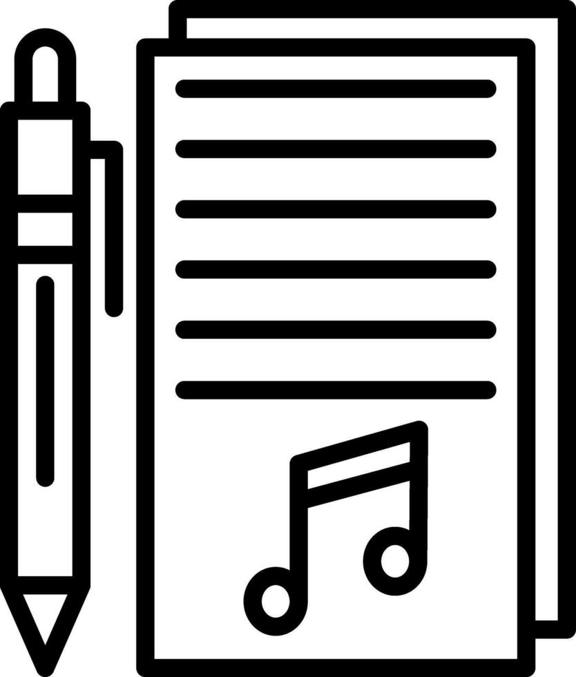 música Nota vector icono diseño