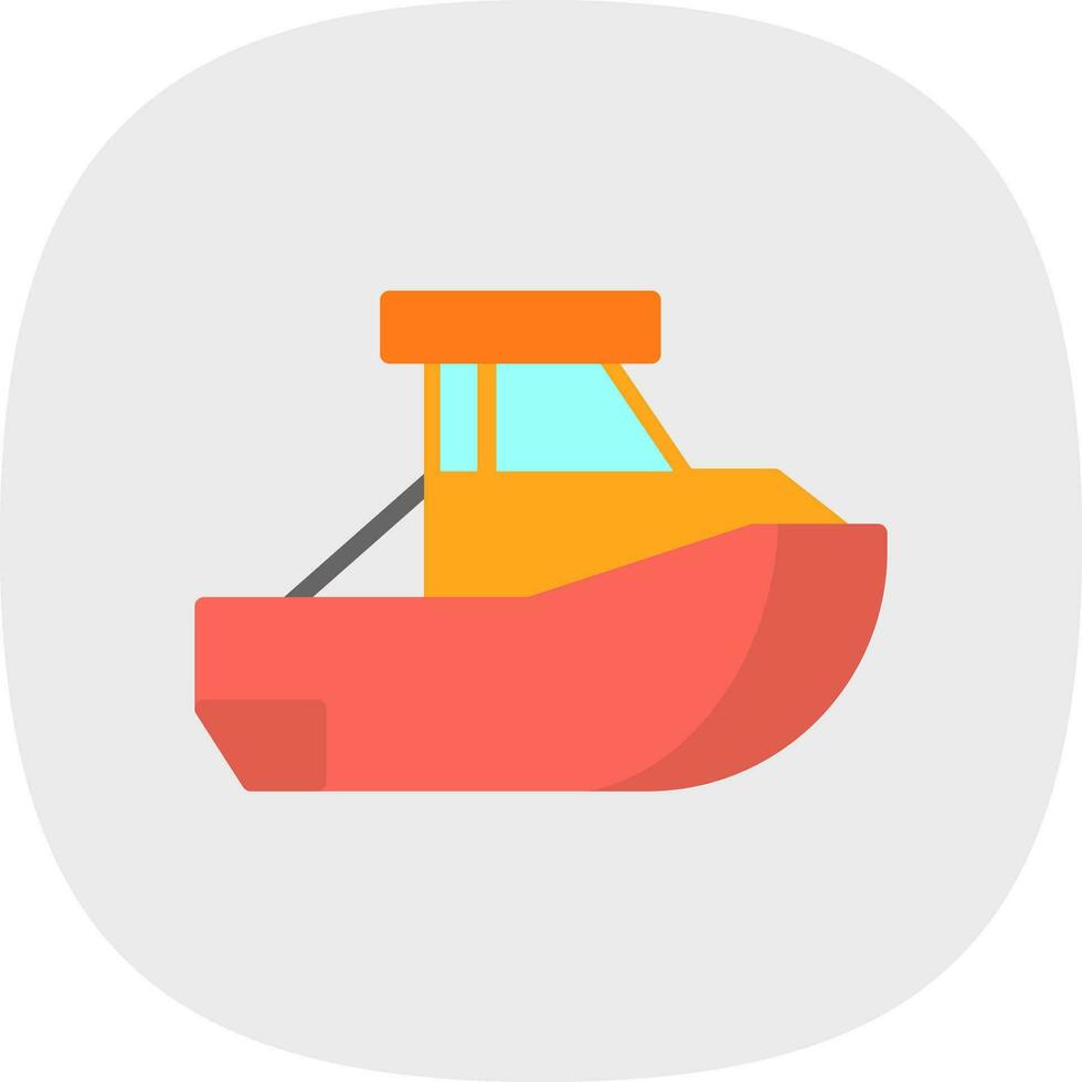 Toy Boat Vector Icon Design