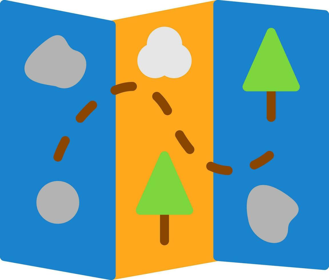 Treasure Map Vector Icon Design