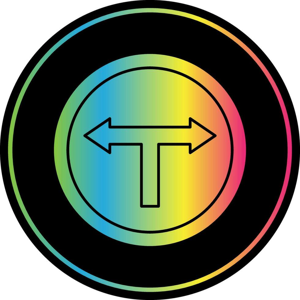T Junction Vector Icon Design