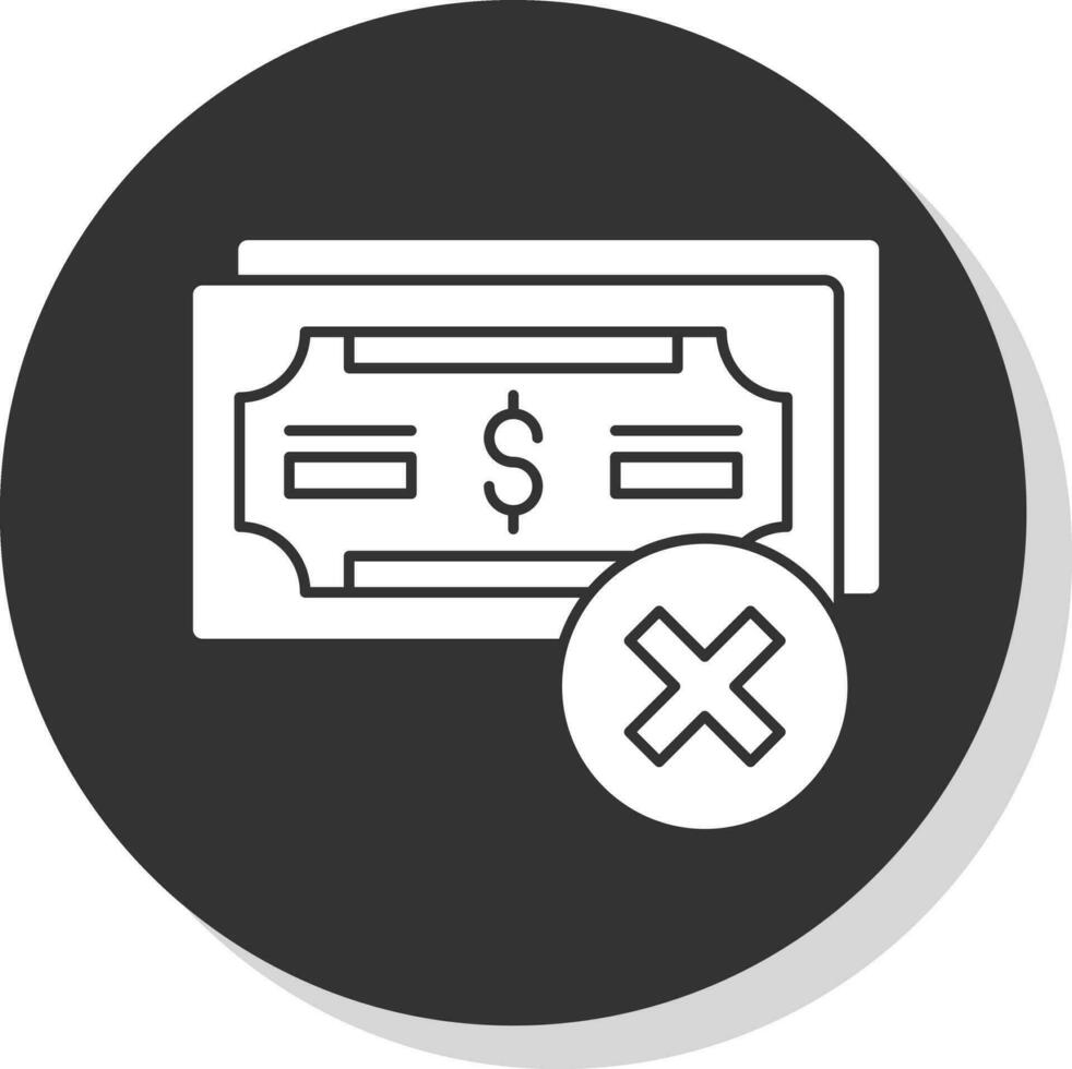 No Money Vector Icon Design