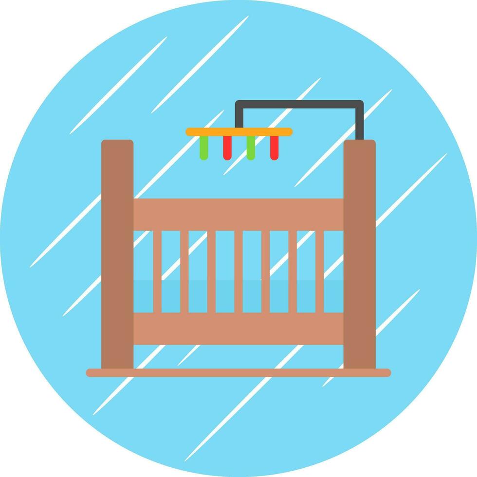 Baby Crib Vector Icon Design