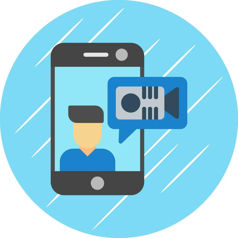 Video Chat Vector Icon Design