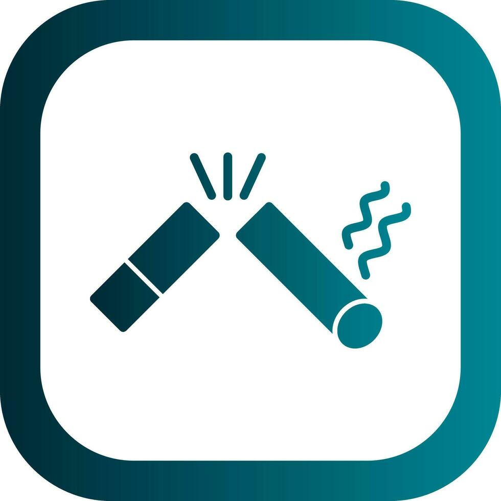 Broken Cigarette Vector Icon Design