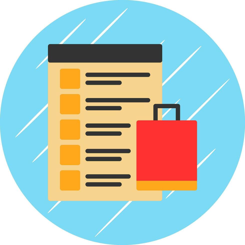 Shopping List Vector Icon Design