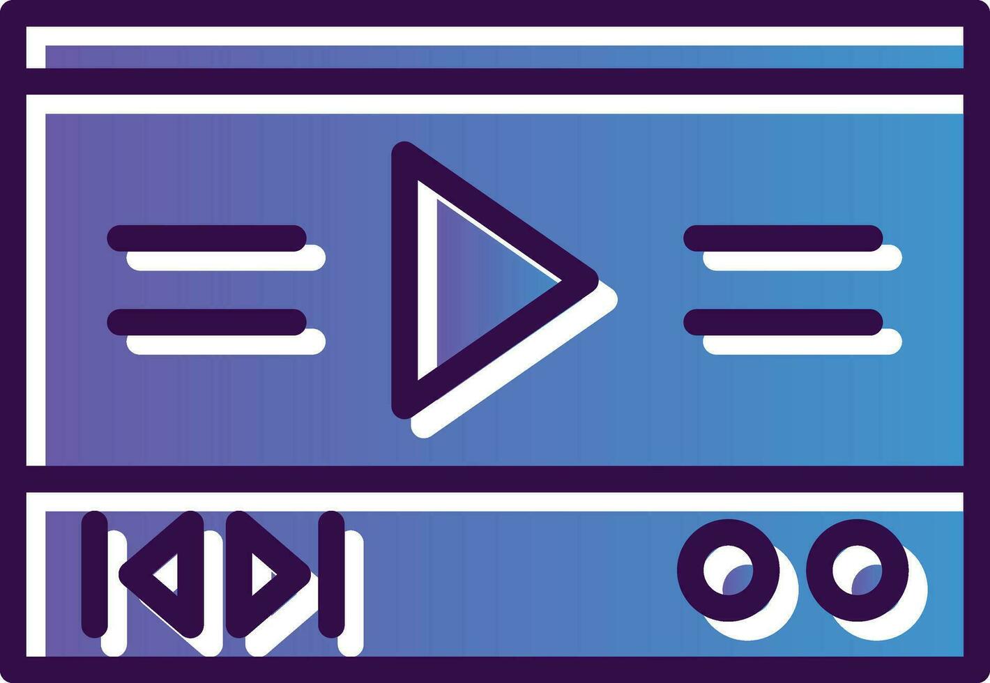 Video Player Vector Icon Design