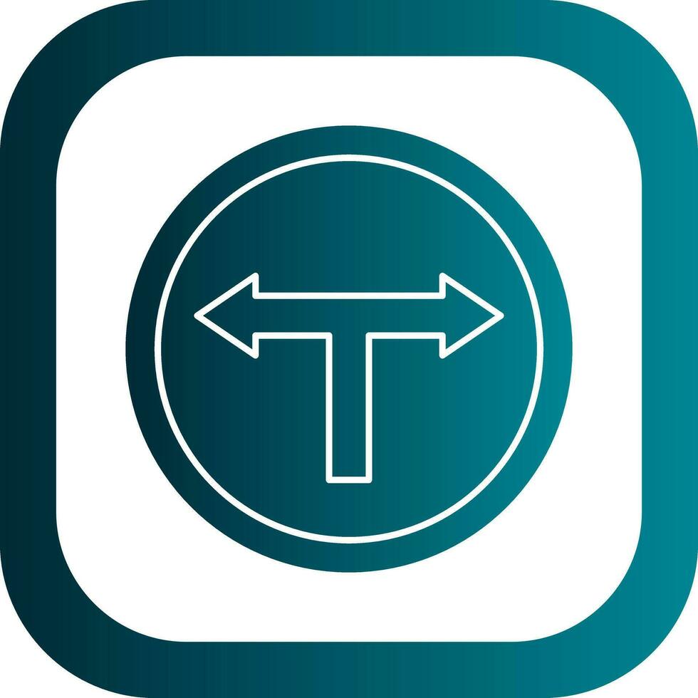 T Junction Vector Icon Design