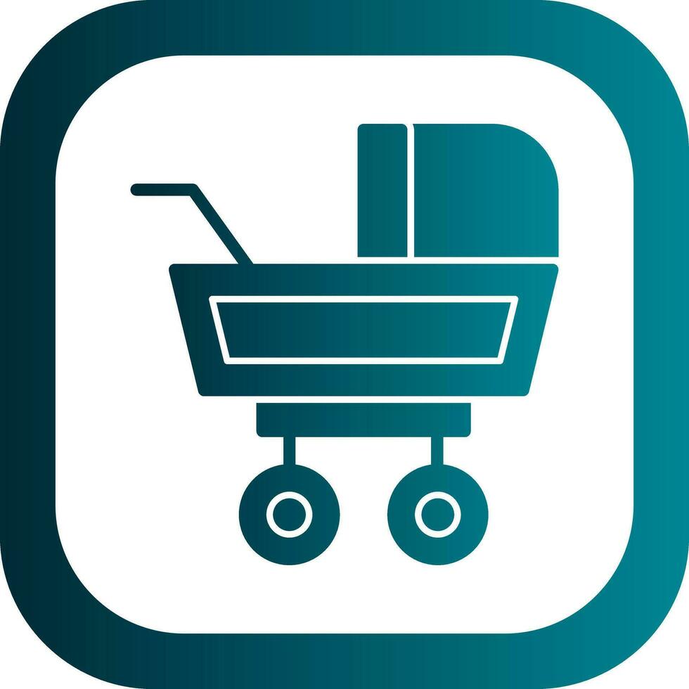 Baby Buggy Vector Icon Design