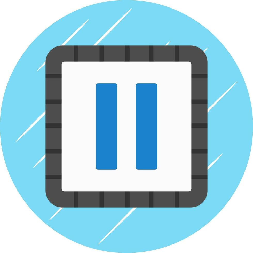 Stop Button Vector Icon Design
