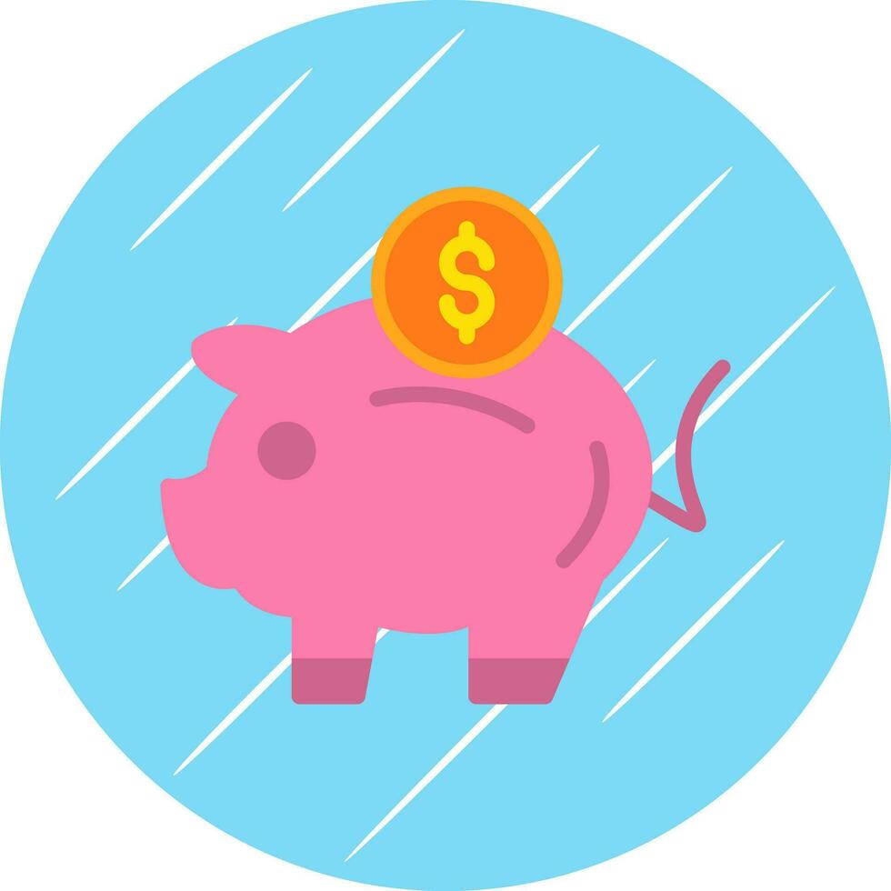 Piggy Bank Vector Icon Design