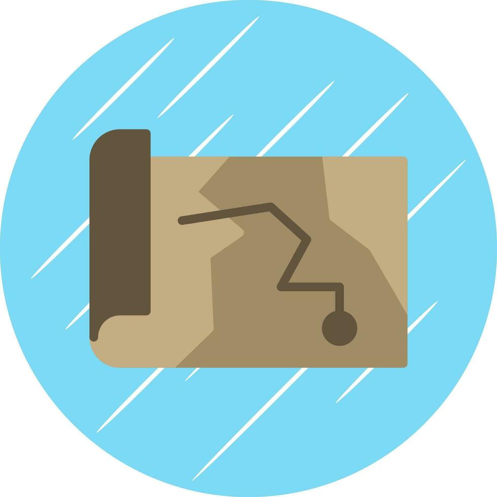 Treasure Map Vector Icon Design